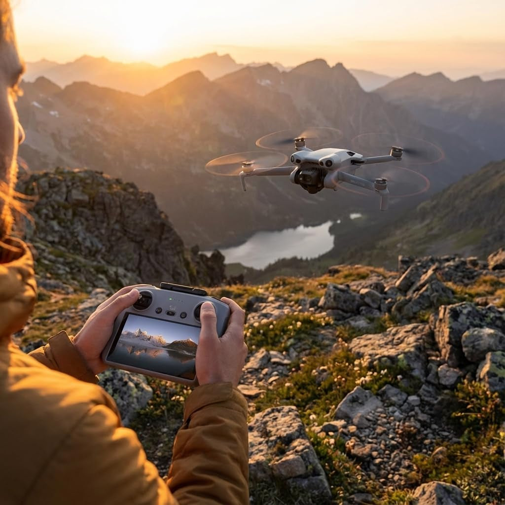 DJI Mini 5 Pro Drone RC2 Fly More Combo Lightweight Camera Aerial UAV Beginner Bundle | Extended Flight Smart Tracking Portable Photography Kit with 64GB Card + Landing Pad + More