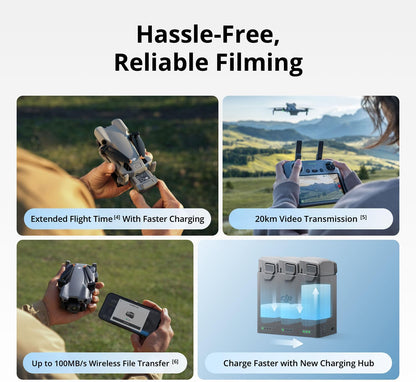 DJI Mini 5 Pro Drone RC2 Fly More Combo Lightweight Camera Aerial UAV Beginner Bundle | Extended Flight Smart Tracking Portable Photography Kit with 64GB Card + Landing Pad + More