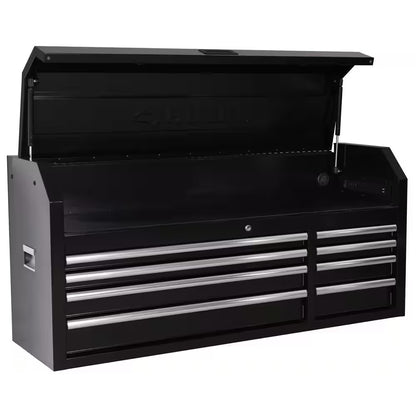 Modular Tool Storage 52 In. W Standard Duty Black Mobile Workbench Cabinet with 8-Drawer Top Tool Chest