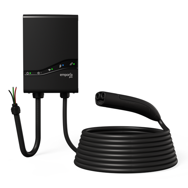 Emporia Pro EV Charger – Hardwired with NACS Connector