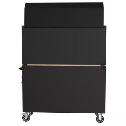 Modular Tool Storage 52 In. W Standard Duty Black Mobile Workbench Cabinet with 8-Drawer Top Tool Chest