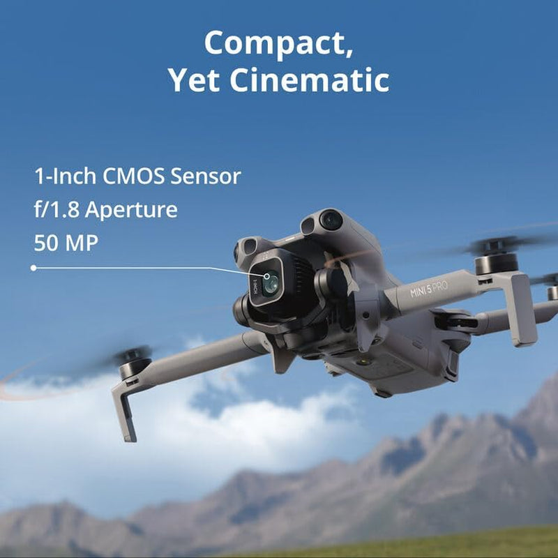 DJI Mini 5 Pro Drone RC2 Fly More Combo Lightweight Camera Aerial UAV Beginner Bundle | Extended Flight Smart Tracking Portable Photography Kit with 64GB Card + Landing Pad + More